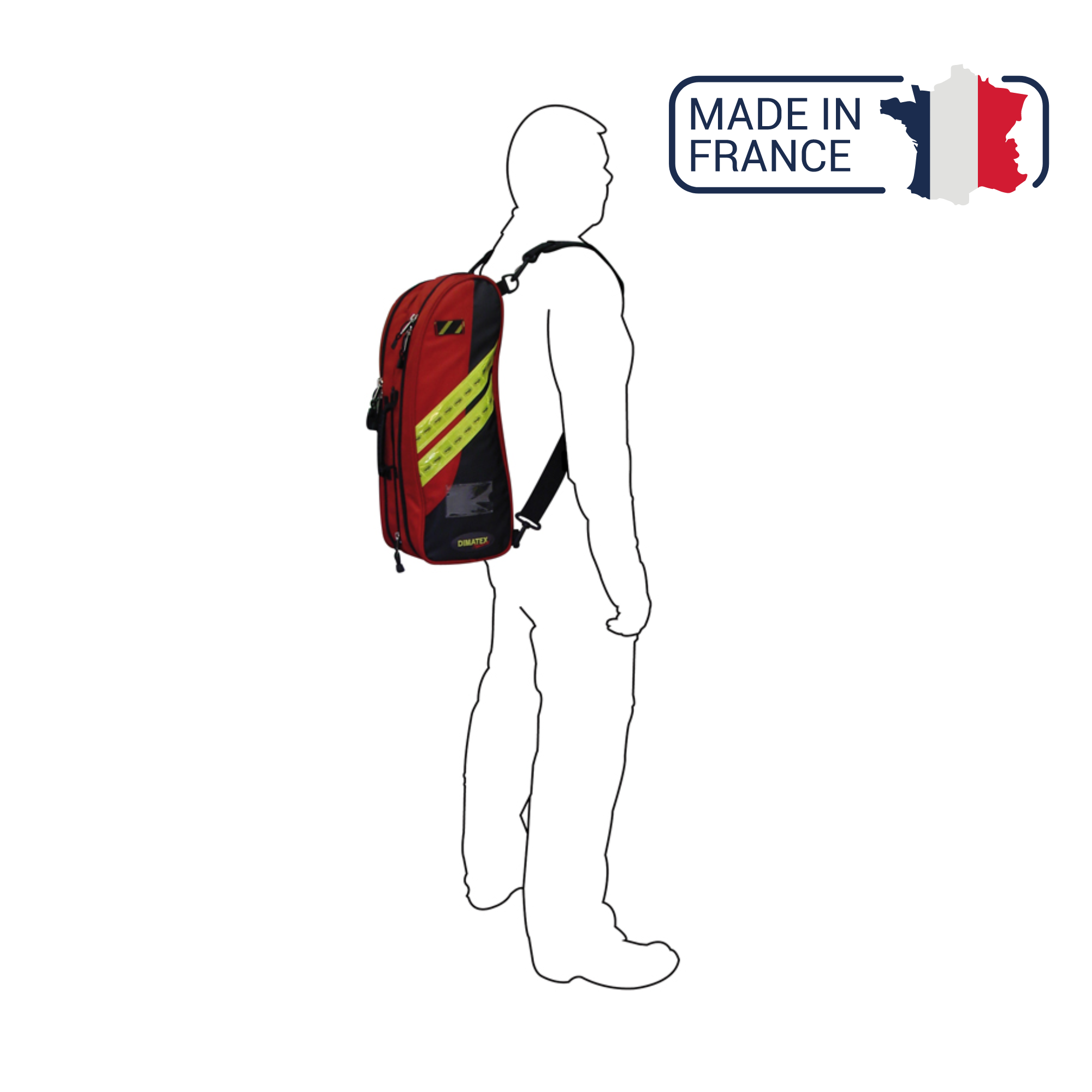 Sac d'intervention 19 litres TANDEM - Rouge ou bleu - DIMATEX 