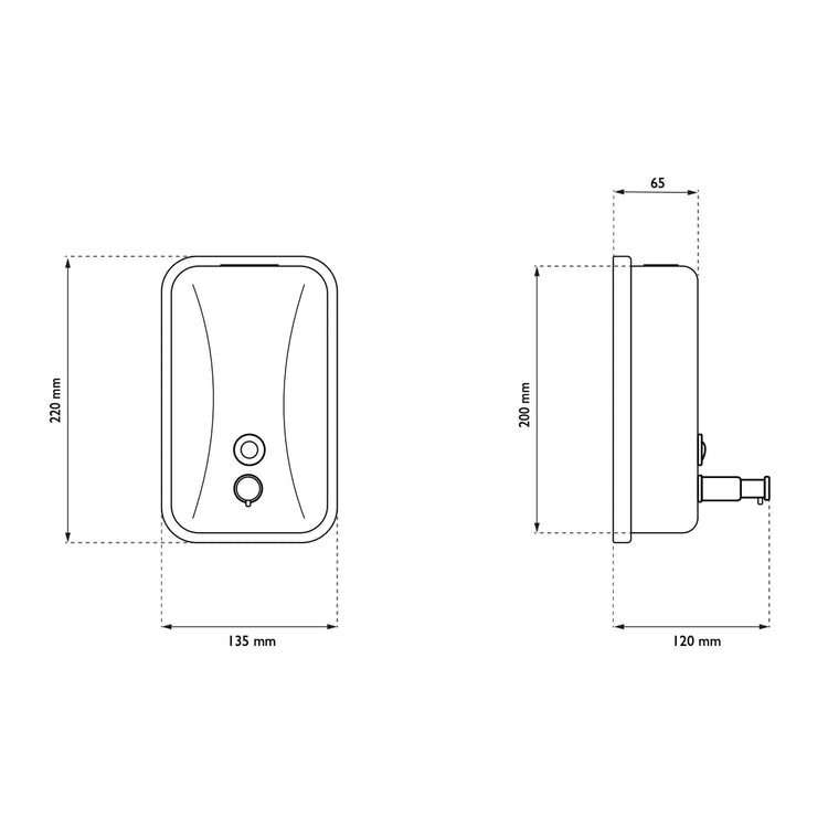 Distributeur savon - 1L - Inox