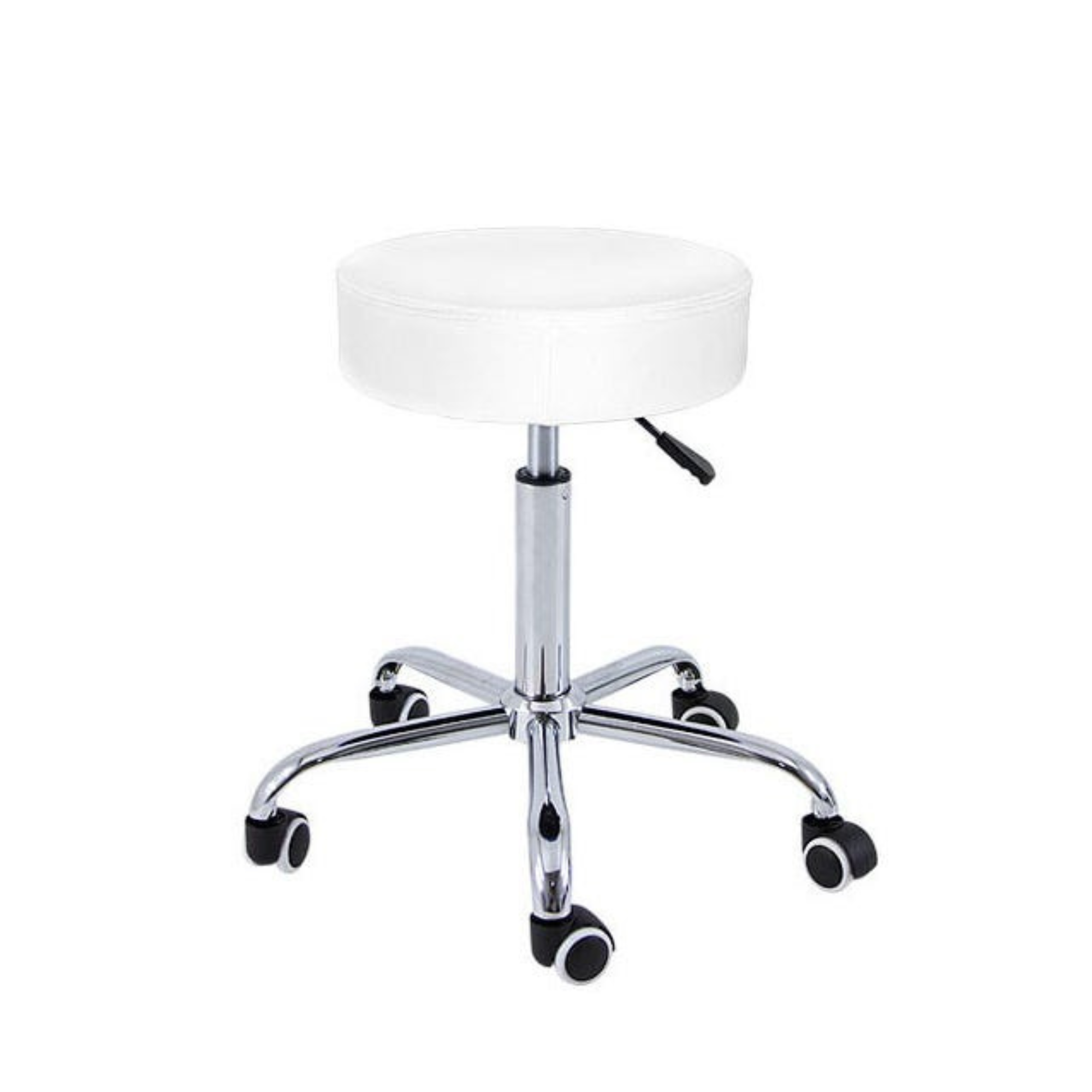 Tabouret sans dossier - Base chromée - 5 roues