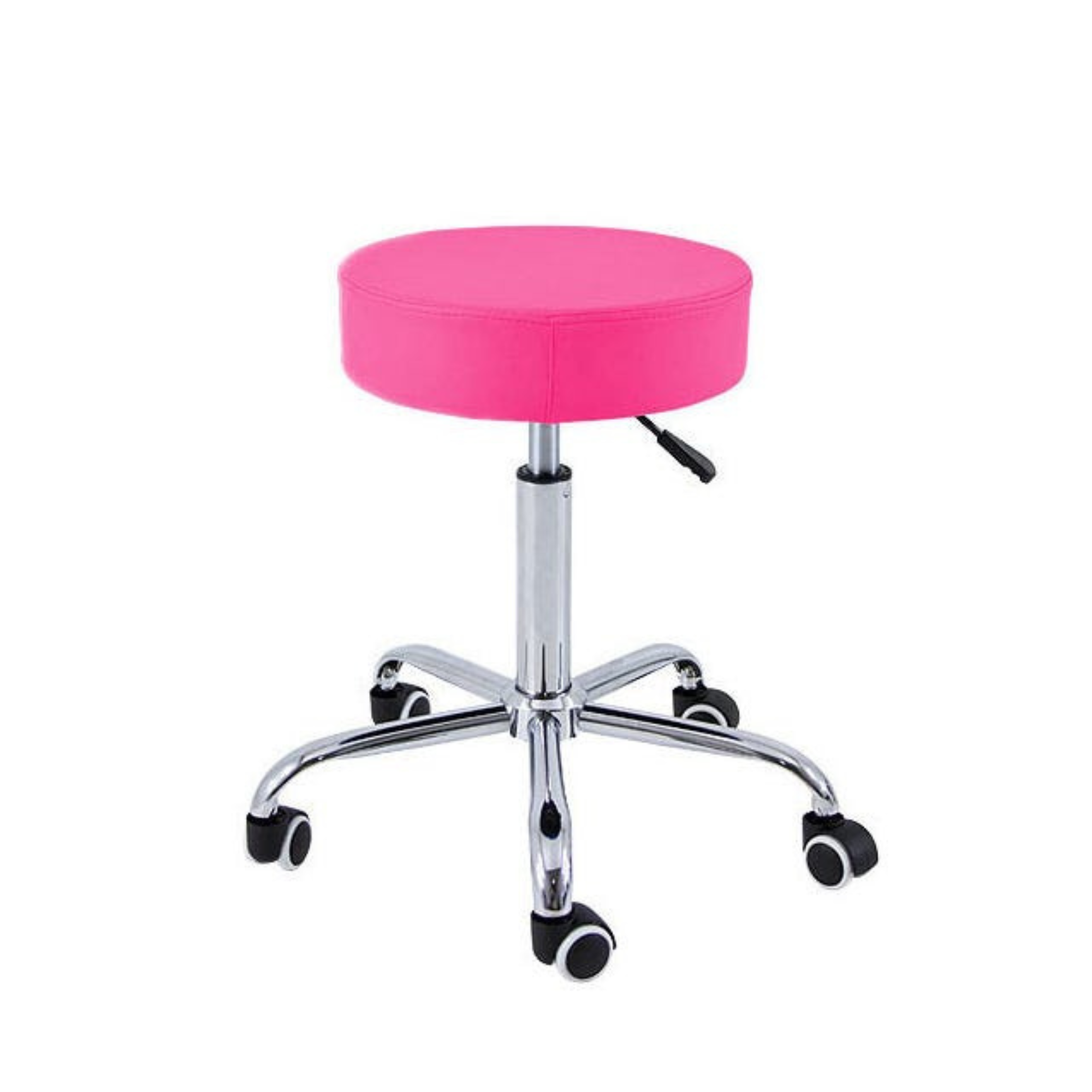 Tabouret sans dossier - Base chromée - 5 roues