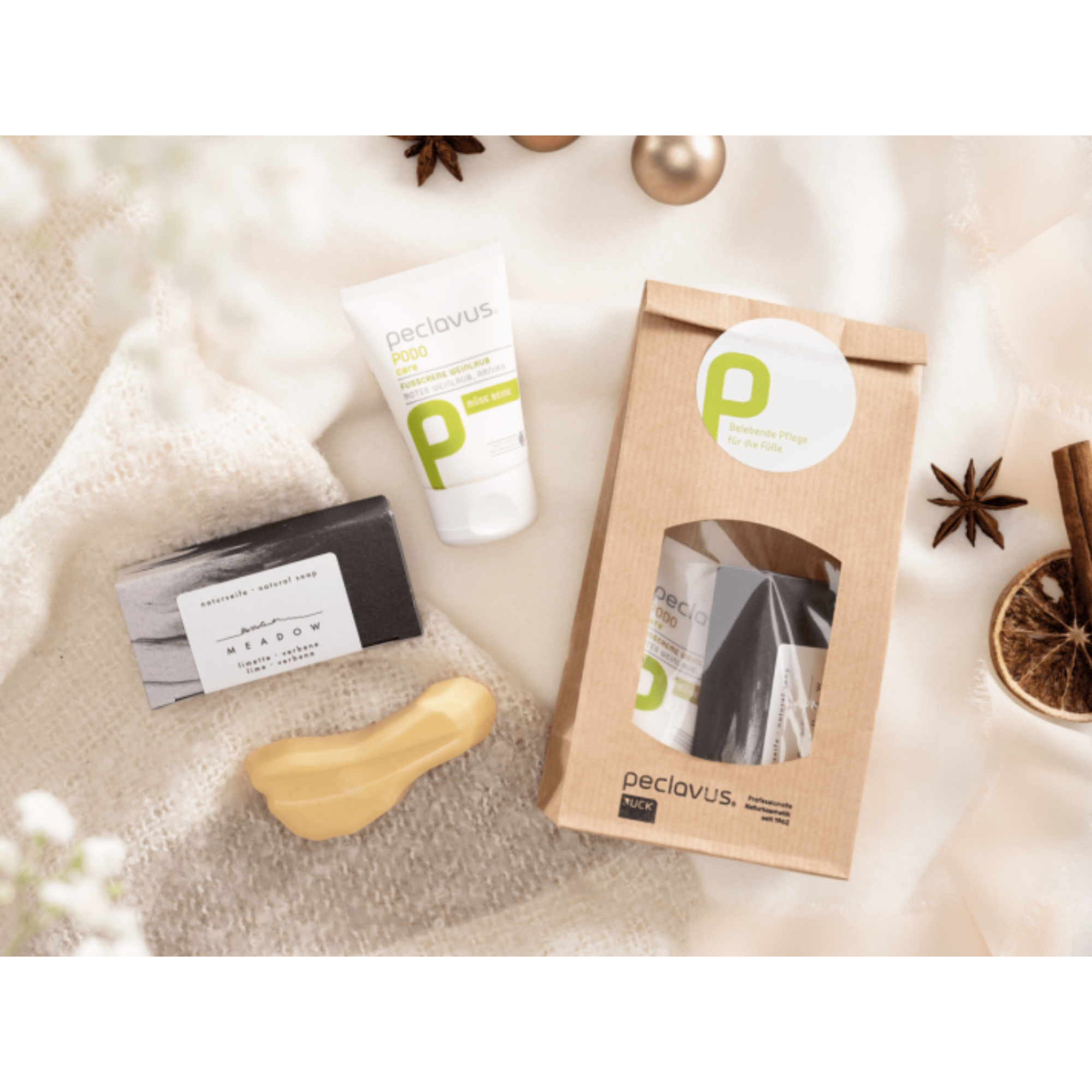 Coffret cadeau crème pour pieds et savon naturel - Peclavus