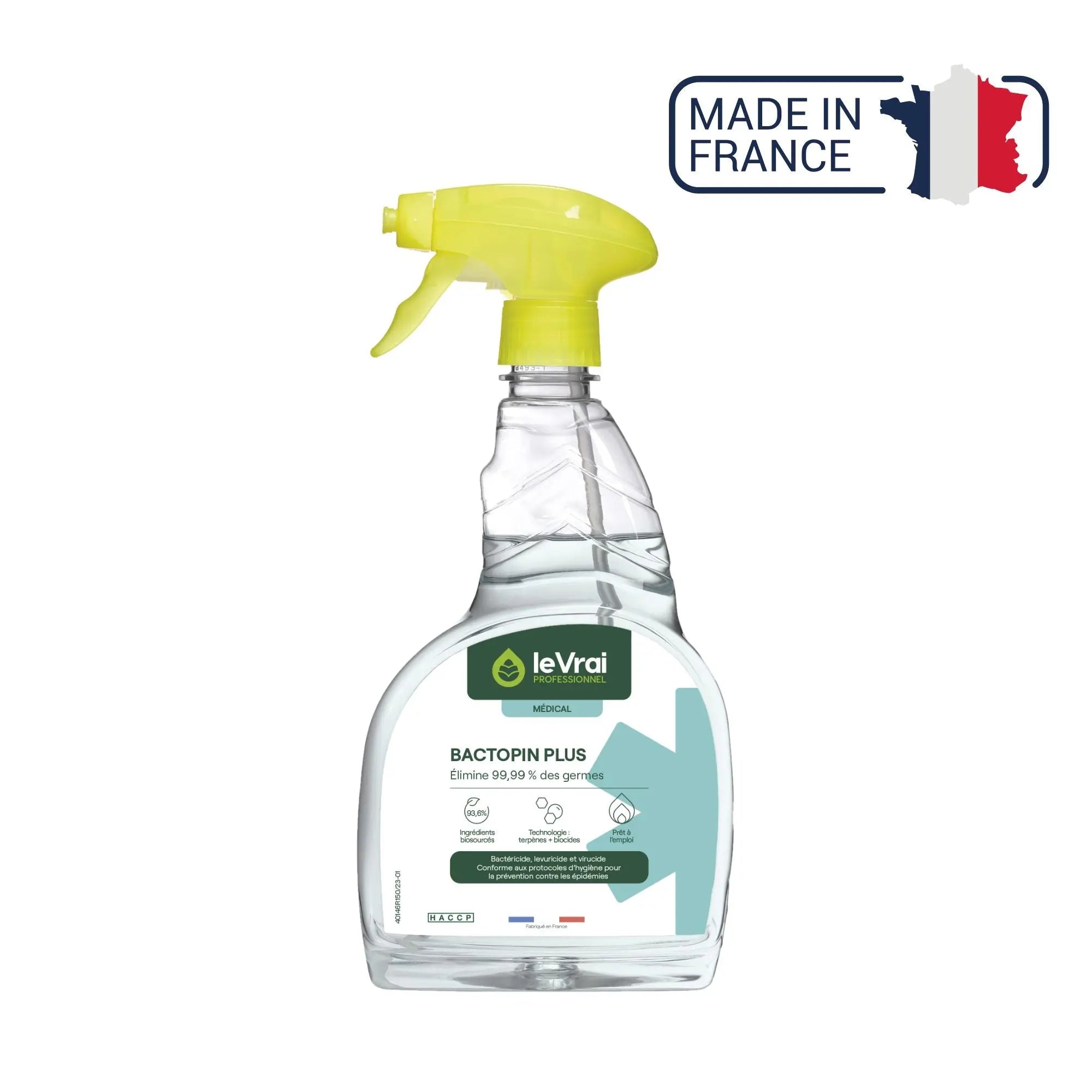 Bactopin Plus - 2 contenances disponibles - Le Vrai Professionnel Le Vrai Professionnel  Spray-750-ml