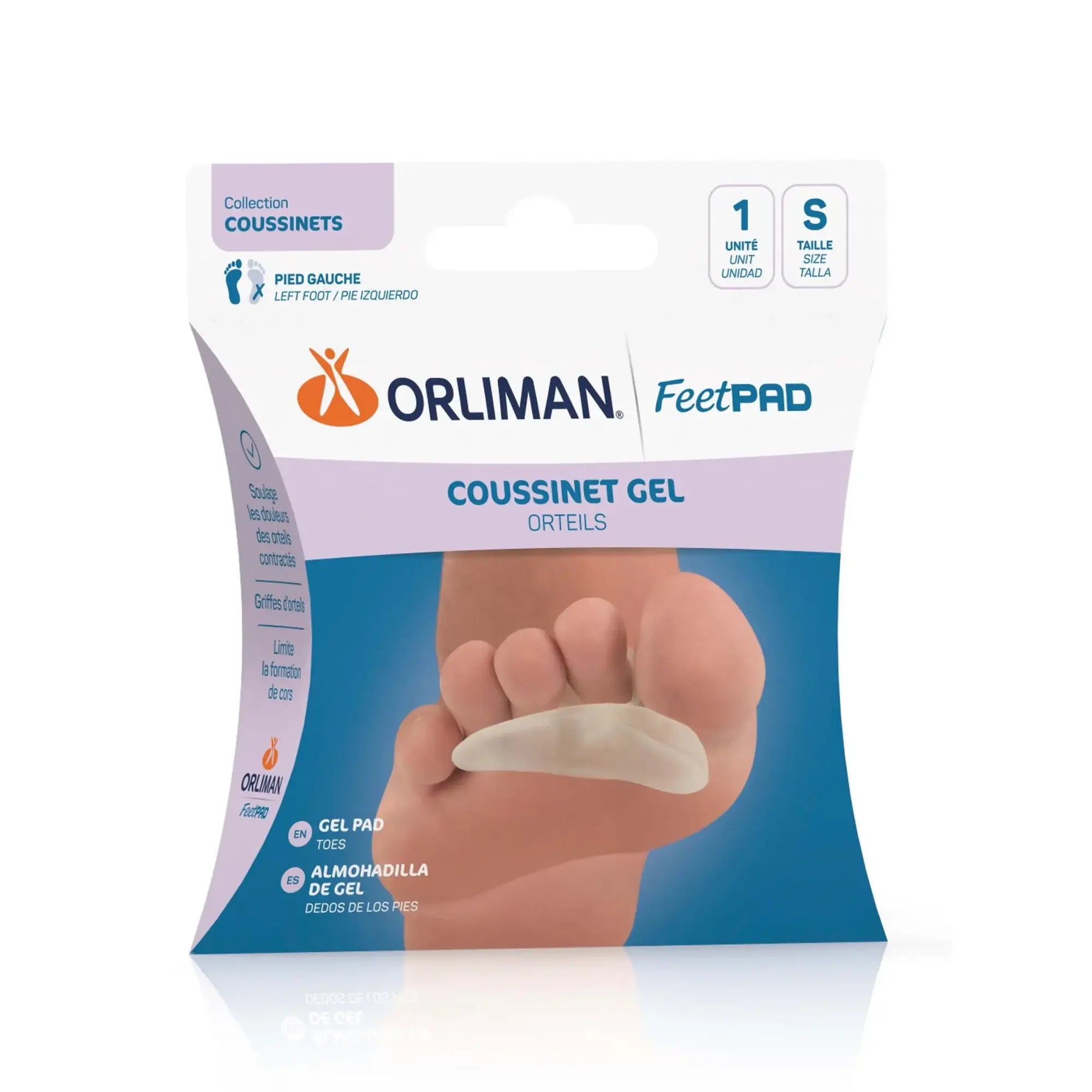 Coussinet Gel Orteil Droit FEETPAD - 3 Tailles - Orliman Orliman 