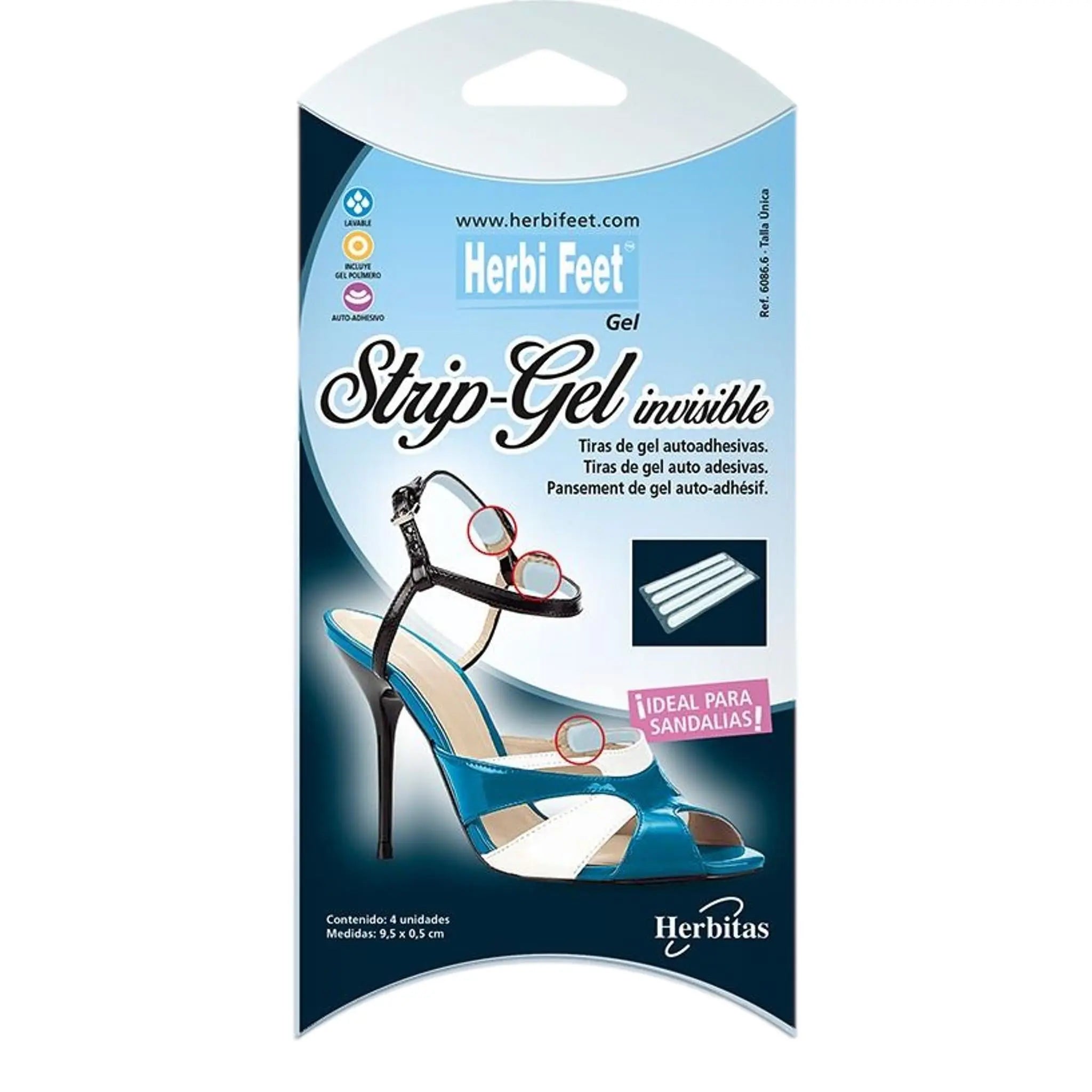 Pansement de gel adhésif - Prévient les frottements et les blessures - Evite les ampoules - Taille unique - Herbi Feet - My Podologie