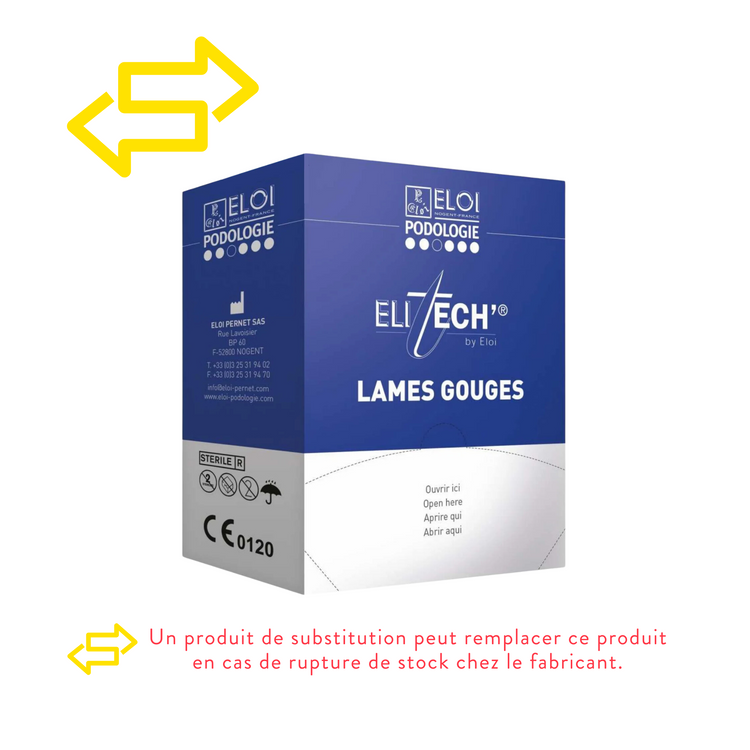 500 lames de gouges N°2 - Elitech by Eloi Eloi Podologie 