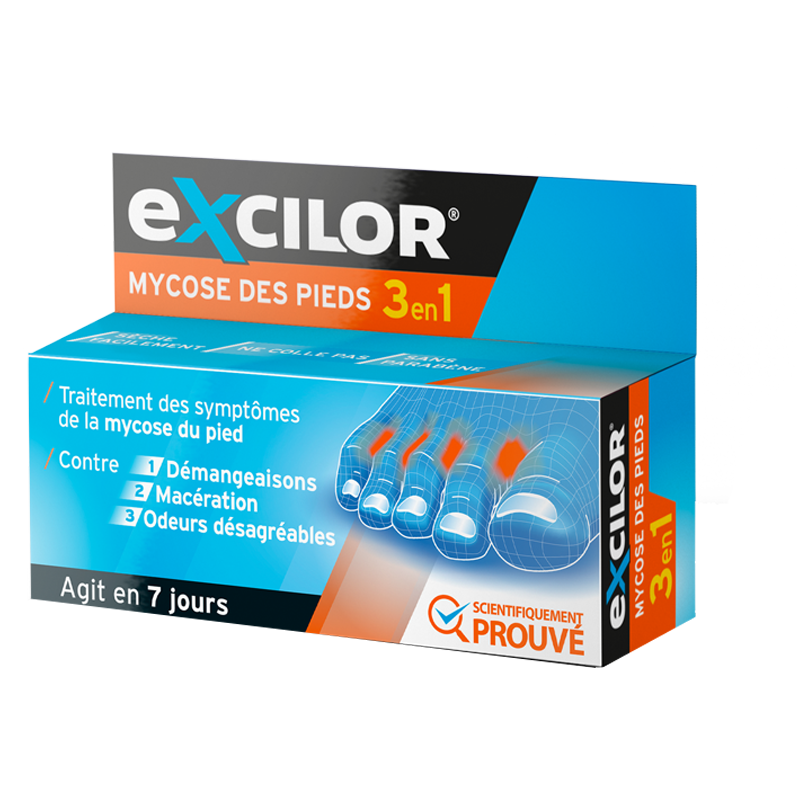 Mycose pieds 3 en 1 tube 15ml- Excilor Excilor 